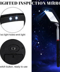 Six Piece LED Telescoping Inspection Mirror Set With Retractable Under Vehicle Mirror Tool Car Visual Reflector For Tight Spots