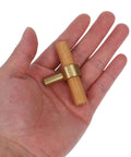 10 Pack Solid Wood Cabinet Door Handles Pulls With Single Hole Design Rustic Beech Wood And Brass Hardware Retro Wardrobe Drawer Pulls size shown