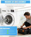 Upgraded Beefed Up Washer Lid Lock Assembly W11307244 For WTW5000DW1 NTW4516FW3 MVWC565FW3 on front-load washer repair