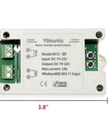 Yitouniu motor remote control switch module, white plastic with dual terminal blocks, 3.8 x 1.95 in