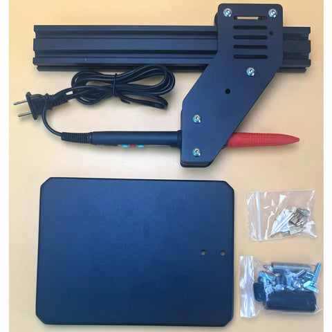Heat Set Insert Tool Kit With M2 To M8 Tips Brass Knurled Nuts Heat Press For Plastic And 3D Printed Parts shown with components