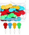 30 Piece Gourd Shaped Needle Threaders Set for Sewing and Crafting, Plastic Wire Loop DIY Threaders with Clear Box