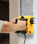 Hardcore Electric Wall Planer With Strong Motor Designed For Smooth Concrete Scraping And Fast Tile Removal adjustable depth settings in use.