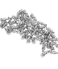 Tungsten Steel Threaded Tire Studs, 50 Pack Snow Spikes, silver metal spikes for added grip on icy roads.