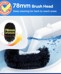 Toilet Plunger And Bowl Brush Combo With Heavy Duty Rubber Head For Drain Clog Removal Curved Bristle Design For Deep Cleaning