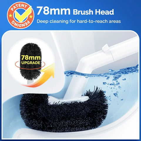Toilet Plunger And Bowl Brush Combo With Heavy Duty Rubber Head For Drain Clog Removal Curved Bristle Design For Deep Cleaning