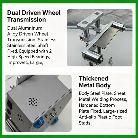 Portable Mini Belt Polisher And 4 In 1 Bench Grinder For Cutting Grinding Polishing And Drilling With Adjustable Angle Ruler features dual aluminum alloy wheel transmission.