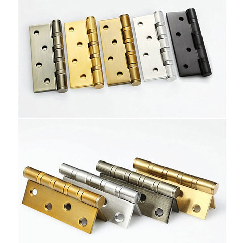 Heavy Duty Thickened Stainless Steel Door Hinge 4x3x3 for wooden and anti-theft doors in five color options, matte black finish