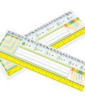 Multiplication Desk Reference Name Plates For Students Kid Friendly Self Adhesive Manuscript Alphabet Tags With Stroke Lines Fractions And Numerals 13.8 By 4 Inches 36 Pack Classroom Desk Labels
