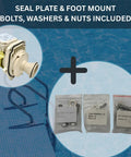 2HP WhisperFlo PowerEnd Complete Assembly Plug And Play OEM Replacement For Pentair WhisperFlo Pool Pumps shown with bolts