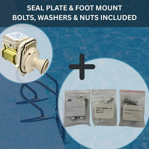 2HP WhisperFlo PowerEnd Complete Assembly Plug And Play OEM Replacement For Pentair WhisperFlo Pool Pumps shown with bolts