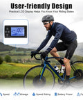 Cyclist using Beefy 1500W 48V Rear Hub Ebike Conversion Kit With LCD Display on 26x4 fat tire bike