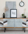 Concrete Grey Self-Adhesive Film Roll For Walls, Cabinets, And Furniture, Large 26x78 Inch, 4-Pack, Easy Peel And Stick Decor on cabinet