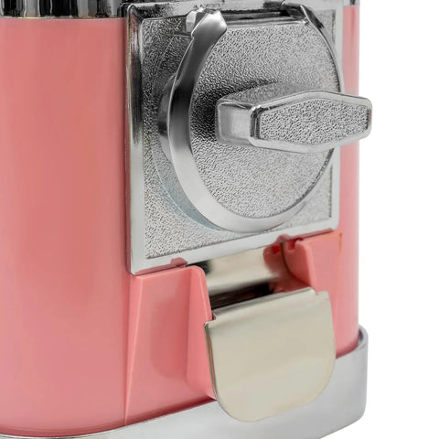Dead On Pink Twister Ball Dispenser With Slick Coin Slide Interface For Commercial Vends And Arcade Cabinets, close-up of coin mechanism.