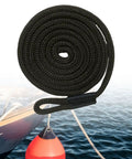 Boat Fender Lines Mooring Yacht Rope Inflatable Fender Hanger Dock Protector PE Material Accessory Black Coiled