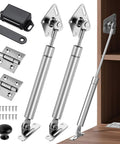 Drop-Down Gas Struts With No-Slam Soft Close Hinges For Cabinets And Drop-Front Desks Hydraulic Lid Stay Support 100N 2 Pack