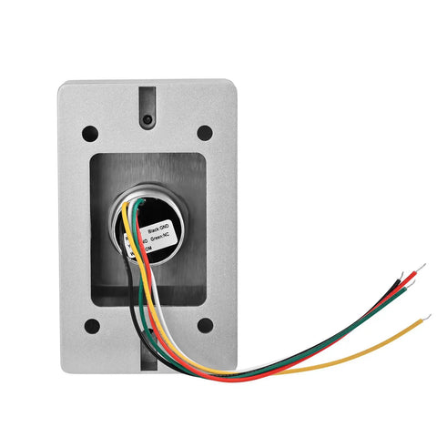 Back view of Heavy Duty IP67 Waterproof Infrared Sensor Exit Button in 304 Stainless Steel 115x70mm with visible wiring