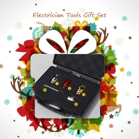 Built Tough Electric Wire Stripper Drill Attachment With Sharp Tungsten Blade, No Sweat Cable Crimper, Effortless Wiring Gear For Tradespeople And Weekend Builders in a gift set.