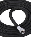 Heavy Duty Eva Airbrush Hose And Air Tube One Point Eight Meters featuring sick flexibility and kickproof design. Black hose with silver fitting.
