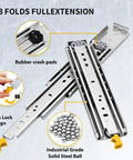 Beefy Heavy Duty Drawer Slides With Lock Full Extension Side Mount Ball Bearing Rails For 12 To 60 Inch Drawers 460 Lb Capacity