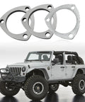 Premium Stainless Steel 3 Inch Exhaust Flange Gasket Repair Kit with Heavy Duty Bolts for manifolds and mufflers.