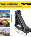 Heavy Duty Backhoe Thumb Attachment Weld On Adjustable Boom For Excavator And Tractor 18 Inch Tooth Plate Half Inch Thick