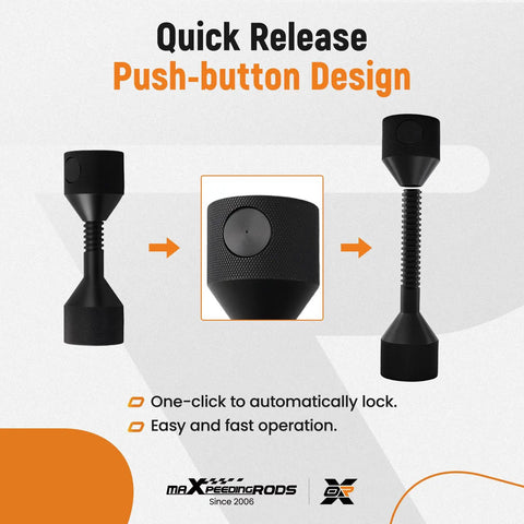 Push-Button Flange Lineup Pins For Five Eighths To One Seven Eighths Inch Holes, black quick release pins design