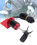 High Power RC Boat Underwater Thruster With 3-Blade Propeller, Brushless Submarine Motor, Red Nozzle, Black Propeller