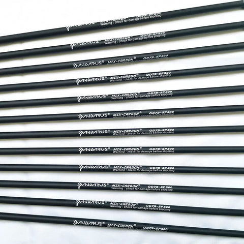 Close-up of 32 Inch Carbon Practice Arrows Set of 12 for Youth Kid Friendly Compound and Recurve Bow Orange Removable Nocks