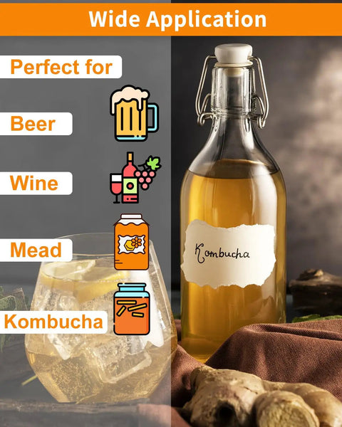 Triple Scale Hydrometer For Home Brew And Home Brewing With ABV Brix And Specific Gravity Readings For Wine Mead Kombucha And Beer, Fermentation Hydrometer Kit, Easy To Use Alcohol Meter For Accurate Sugar And Alcohol Levels, in glass bottle