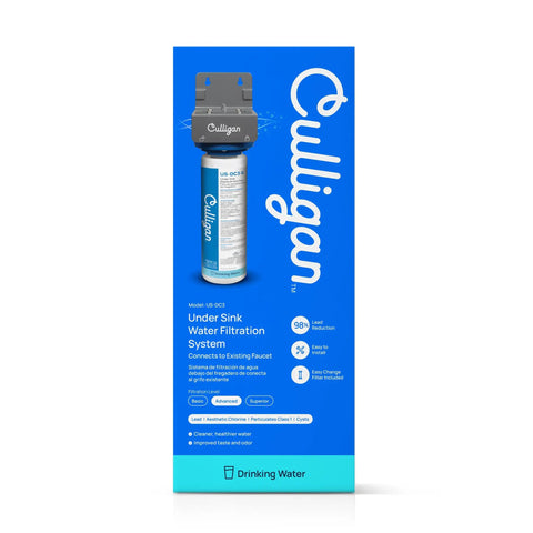 Product packaging of Under Sink Water Filter System With Direct Connect For Premium Lead Filtration And Easy Hookup Removes 99 Percent Lead