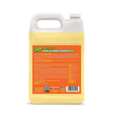 DIY Friendly Paint And Varnish Remover Gel Strips Acrylic Latex Oil And Water Based Paints And Varnishes In One Go Orange Citrus Scent 1 Gallon bottle