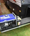Heavy-Duty Full Extension Drawer Slides With Lock, Side-Mount Steel Ball Bearing Runners, Built Tough Holds 480 Lb installed with a generator.