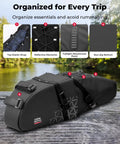 Detachable Bike Seat Bag With Removable Inner Pouch 11 To 13 Liter Waterproof Saddle Pack With Reflective Panel and Elastic Storage