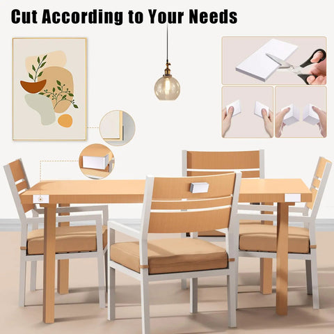 Gotta Love These Twenty Two Piece Eva Foam Headboard Stoppers And White Wall Pads for beds on a table with cutting guide.