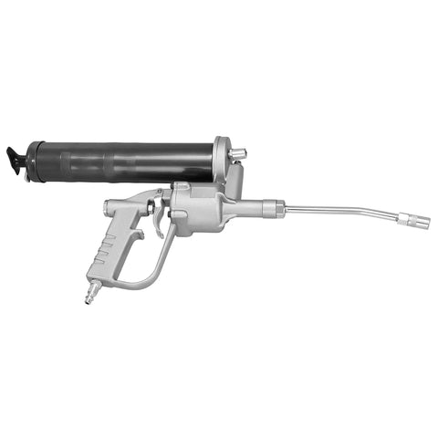 Hi Power Air Operated Grease Gun Heavy Duty Workhorse With 14 Ounce Capacity 6000 PSI Side View