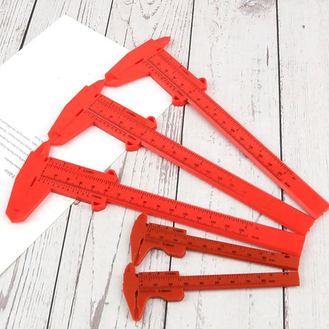 Depth Vernier Caliper 3inches, 6inches Depth Vernier for Length Width Inner Outer Measuring Caliper Measuring Tool Digital Gauge in red