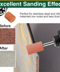 48Pcs Aluminum Oxide Mounted Grinding Stone Bits Set With One Eighth Inch Shanks rotary tool sanding metal before after