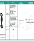 EZGO TXT Golf Cart Steering Shaft Assembly Joint Replacement For 2001 And Up Models 70580-G01, black metal shaft