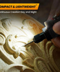 Mini Cordless Rotary Tool Kit With 5 Speed Settings And USB Charging engraving detailed pattern into wood
