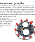 Two Pack NE555 Electronics Kit For Soldering Practice And LED Prize Wheel Project, showing LED board with red lights