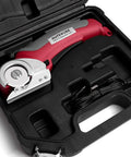 Cordless Electric Scissors 4V Multi Cutter With Carry Case 2000mAh Cardboard Cutter With Self Sharpening Blade shown in case