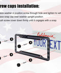 Patriotic Stainless Steel License Plate Frames 2 Pack With USA Flag Design Rustproof Car Tag Covers installation guide