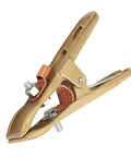 Heavy Duty Brass A-Shape Ground Welding Earth Clamp With Rock Solid Grip For Professional 500A Max Current showcasing copper contact and sturdy design.