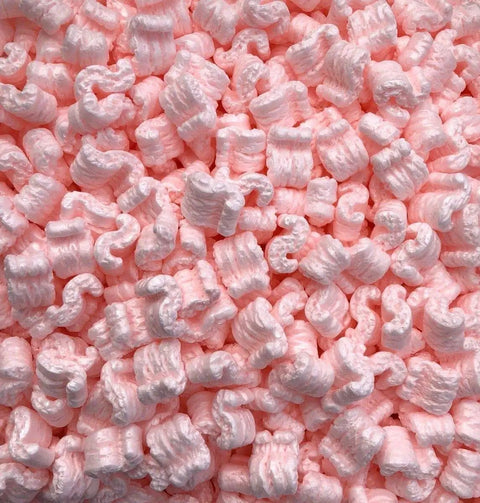 Pink Anti Static Packing Peanuts Popcorn Cushioning Material Two 3.5 Cu Ft Bags For A Total 7 Cu Ft Antistatic Not Water Soluble