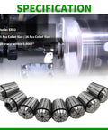 ER32 Spring Collet Set For CNC Milling Lathe And Engraving Machines, 26 Piece Kit, collet sizes with precision tooling