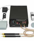 8000W Spot Welder Handheld Portable Welding Machine DIY Kit with Nickel Strip and Spot Welding Pen shown, ideal for 18650 packs.