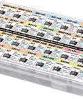 SOT-23 Component Kit With 1400 Pieces, 28 Types Including BJT PNP NPN MOSFET Schottky And Switching Diodes, labeled box