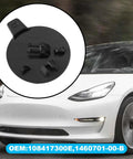 Front Bumper Tow Hook Cover Cap For Tesla Model 3 2017 2023 Direct Replacement OEM 1084173-00-E And 1460701-00-B on car