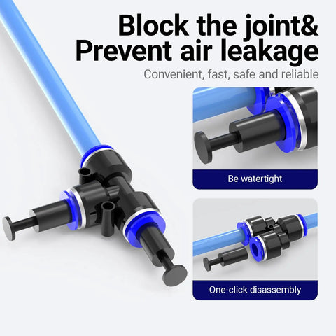 30 Packs Of Three Eighths Inch Push To Connect Pneumatic Fittings Cap Style Blanking Plugs For Inner Diameter Tubing Durable Plastic